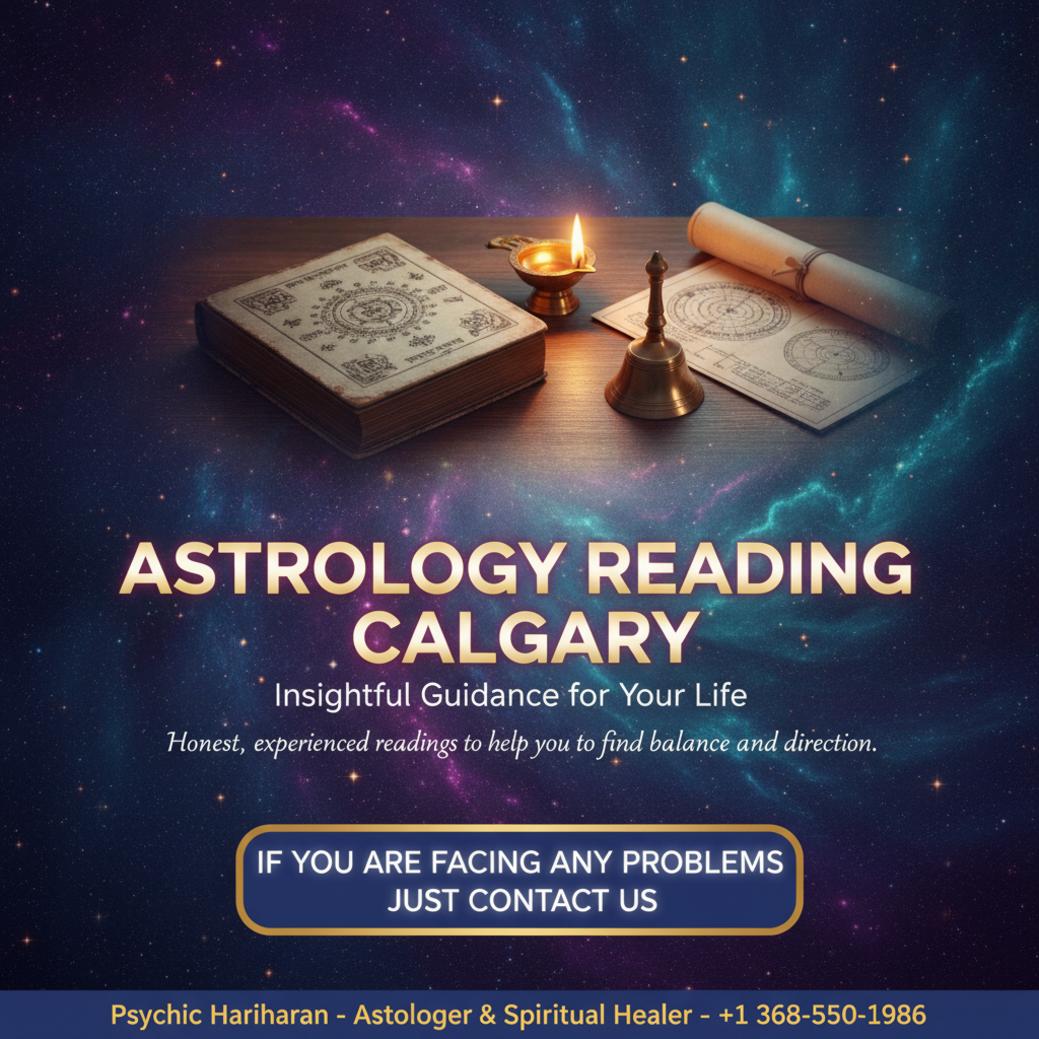 How Astrology Reading in Calgary Can Bring You Clarity Calm astrology reading setup with charts and lamp in Calgary office