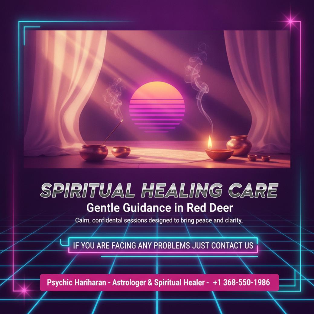 Spiritual healing session setting with warm light Red Deer