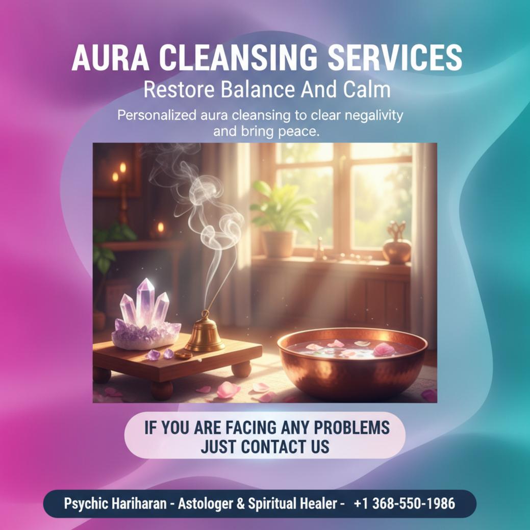 Aura cleansing tools in a calm spiritual room in Okotoks