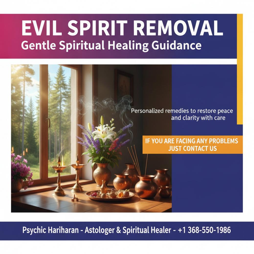 How Evil Spirit Removal Works in Banff, AB Peaceful altar scene for evil spirit removal spiritual healing Banff