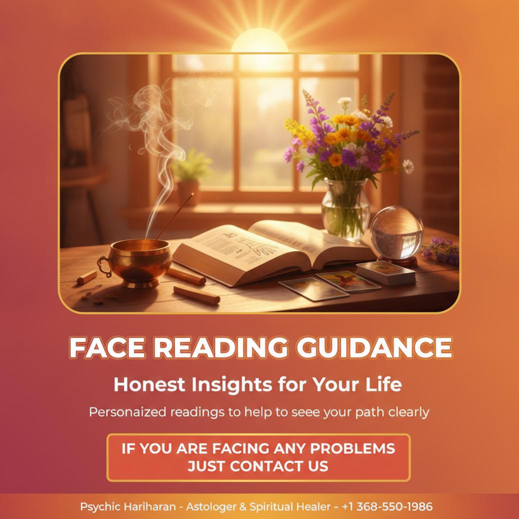 face reading session setup with incense and books in Fort McMurray calm space