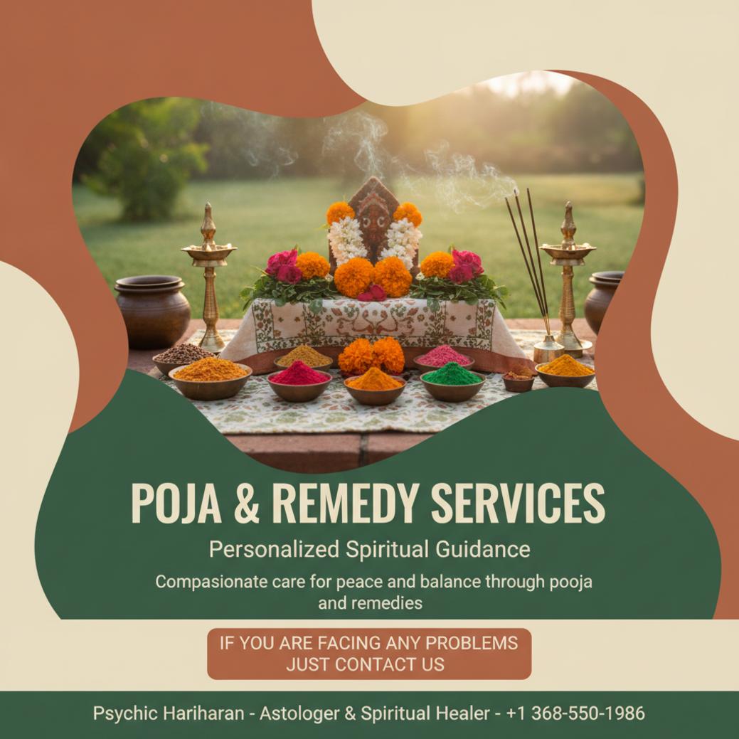 Pandit performing pooja with traditional items in High River setting