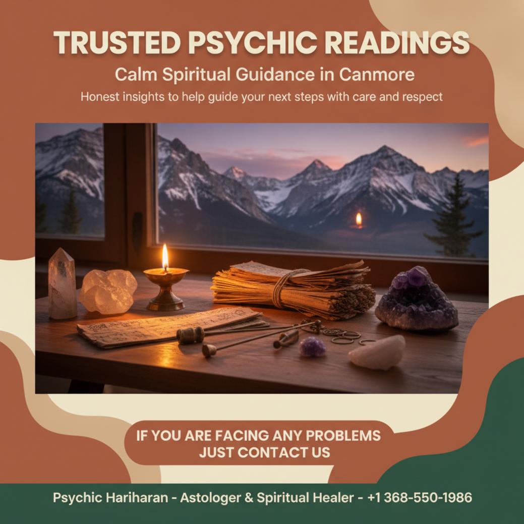 How Psychic Reading in Canmore Can Bring Clarity to Your Life Psychic reading setup with Vedic items on table in Canmore