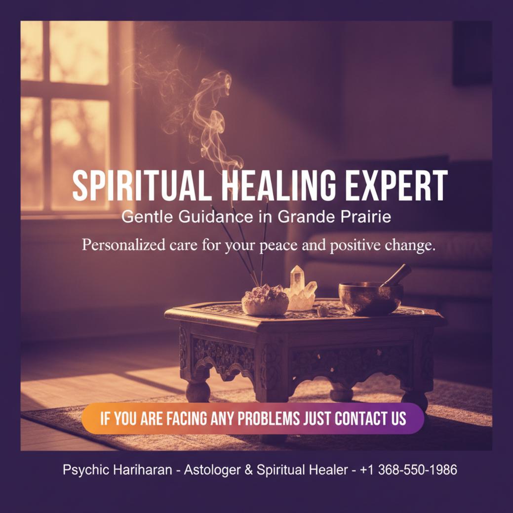 How Spiritual Healing in Grande Prairie Can Provide Calm Peaceful spiritual healing setup with crystals and incense in Grande Prairie