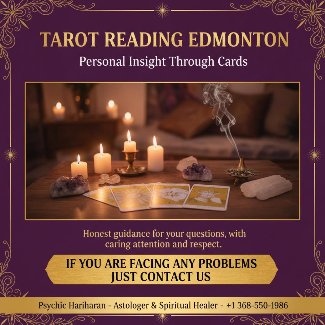 How Tarot Reading Helps You Find Clarity in Edmonton Tarot reading cards on wooden table with candlelight Edmonton